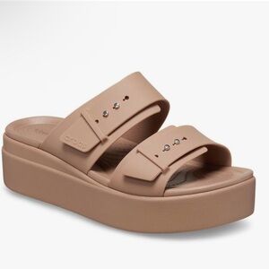 Crocs Women's Brooklyn Buckle Low Wedge Platform Sandals